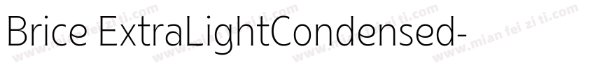 Brice ExtraLightCondensed字体转换